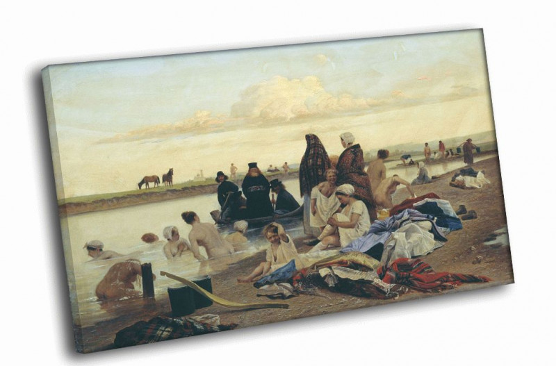 Картина Лев Григорьевич Соловьёв Монахи. Не туда заехали